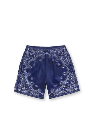 Jersey Mesh 7.5" Gym Shorts - Navy Paisley