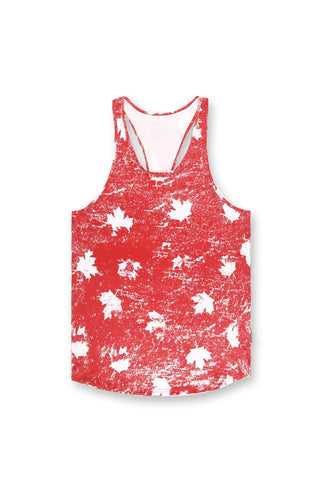 Graphic Muscle Stringer - Red Maple Leaf