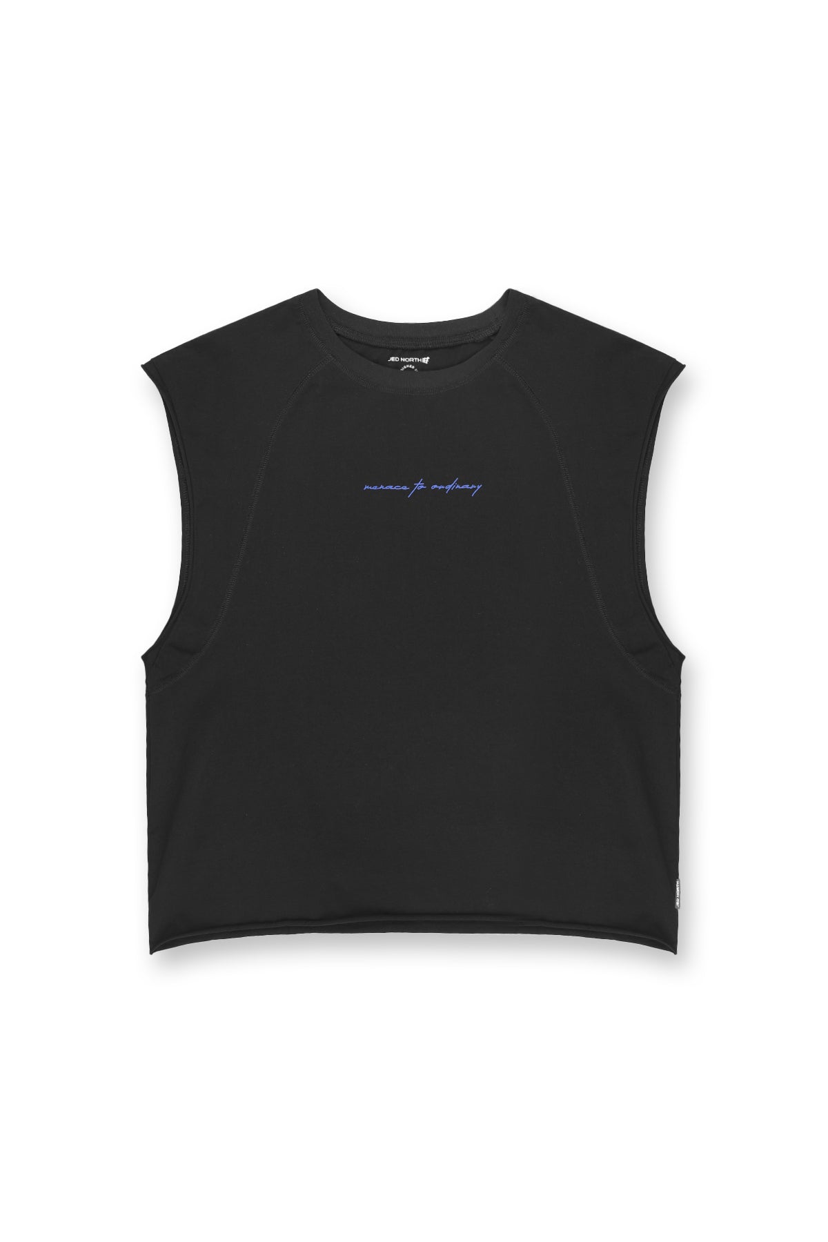 Raglan Sleeveless Muscle Tank - All Black